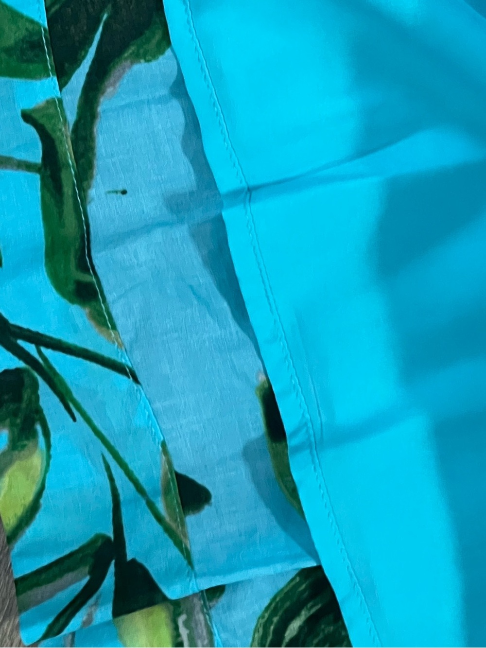 Taylor Aqua Tropical Leaf Smocked Tiered Sundress NWT Size 2 XS - Picture 7 of 8